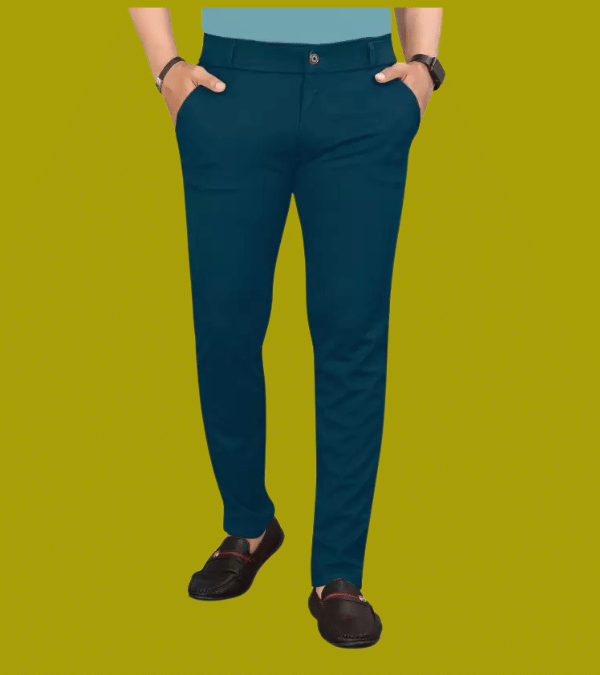 ikigai Slim Flat Men's Trouser - Teal ( Pack of 1 ) - Trousers | Buy online on ZillyBuy