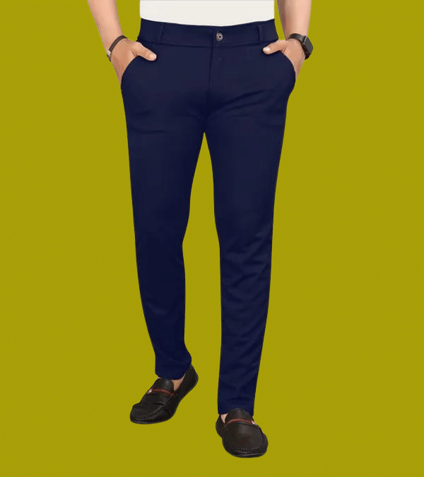     			micotti Slim Flat Men's Trouser - Blue ( Pack of 1 )