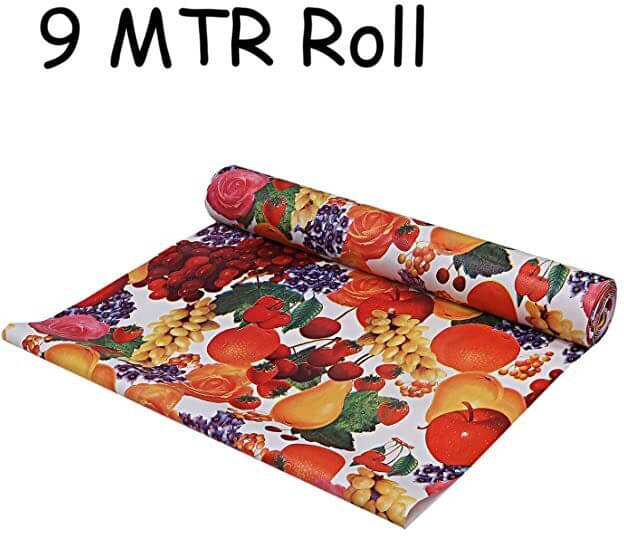    			mopak decor Polyester Solid Fridge Mat & Cover ( 500 45 ) Pack of 1 - Red