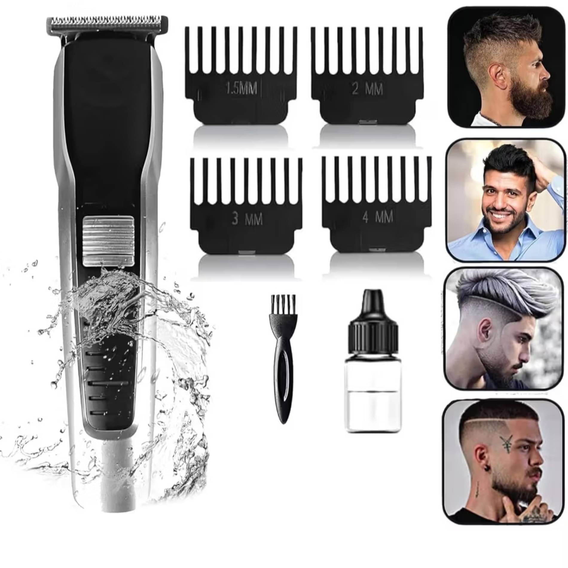 wagari AT-538 Black Cordless Beard Trimmer With 120 minutes Runtime wagari AT-538 Black Cordless Beard Trimmer With 120 minutes Runtime