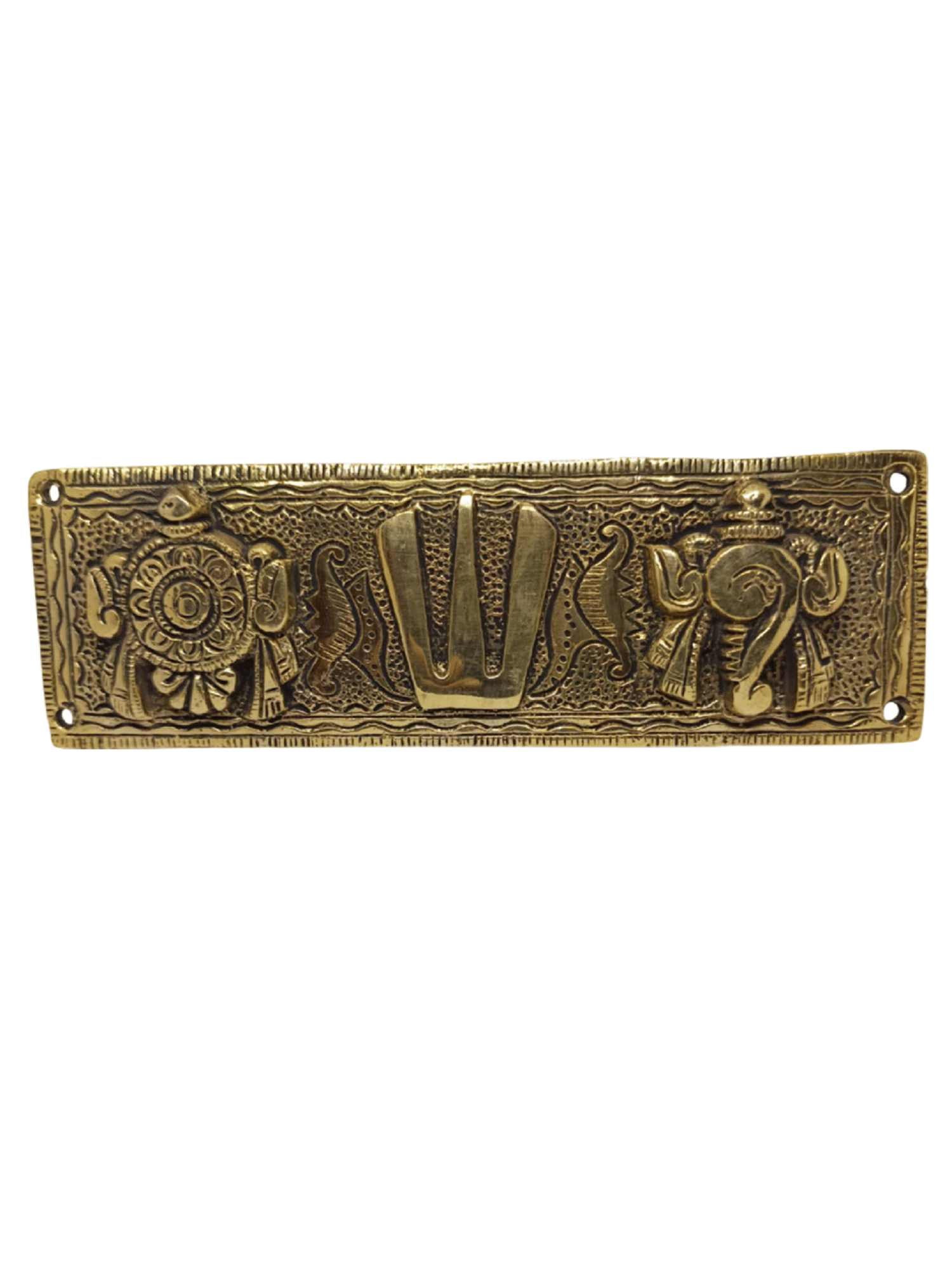     			Ashtadhatu Shanku Tilak Chakra Hanging Wallplate Traditional Spiritual Wall Decor for Home, Temple, and Office To Remove Negative Energy.