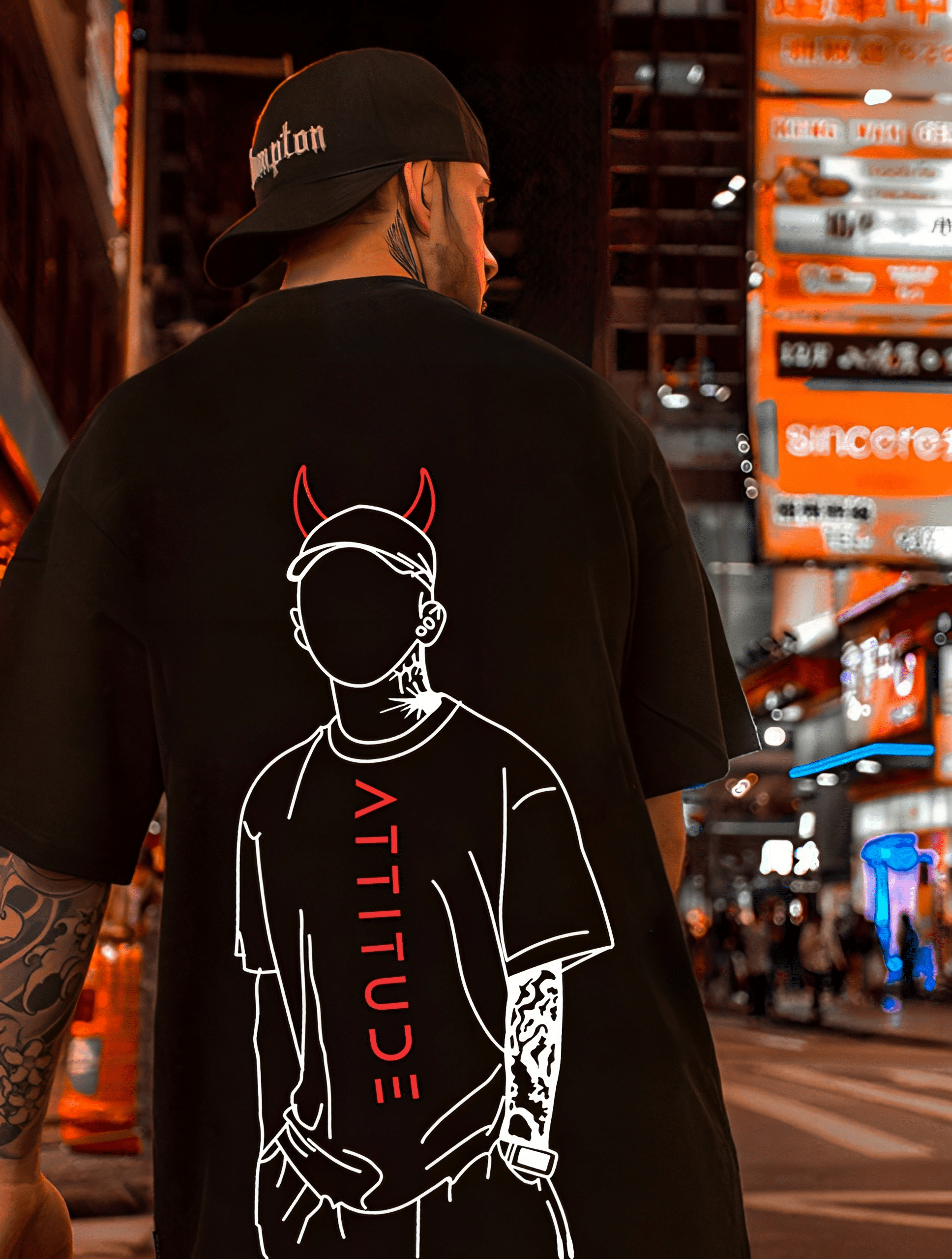 BUKKL Men Cotton Oversized Fit Printed T-Shirt ( Black ) BUKKL Men Cotton Oversized Fit Printed T-Shirt ( Black )
