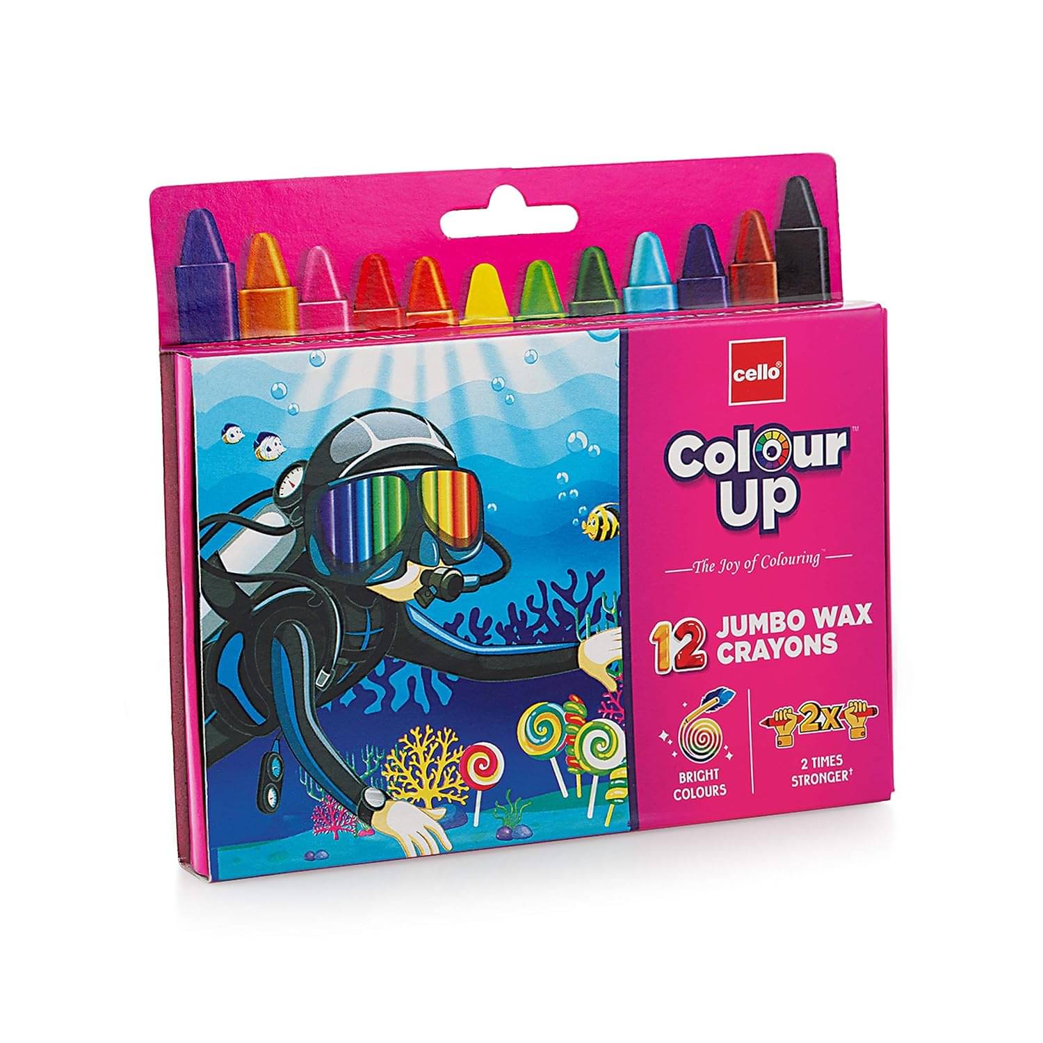     			Cello Colourup Wax Crayon Jumbo-12 Shades PACK OF 6