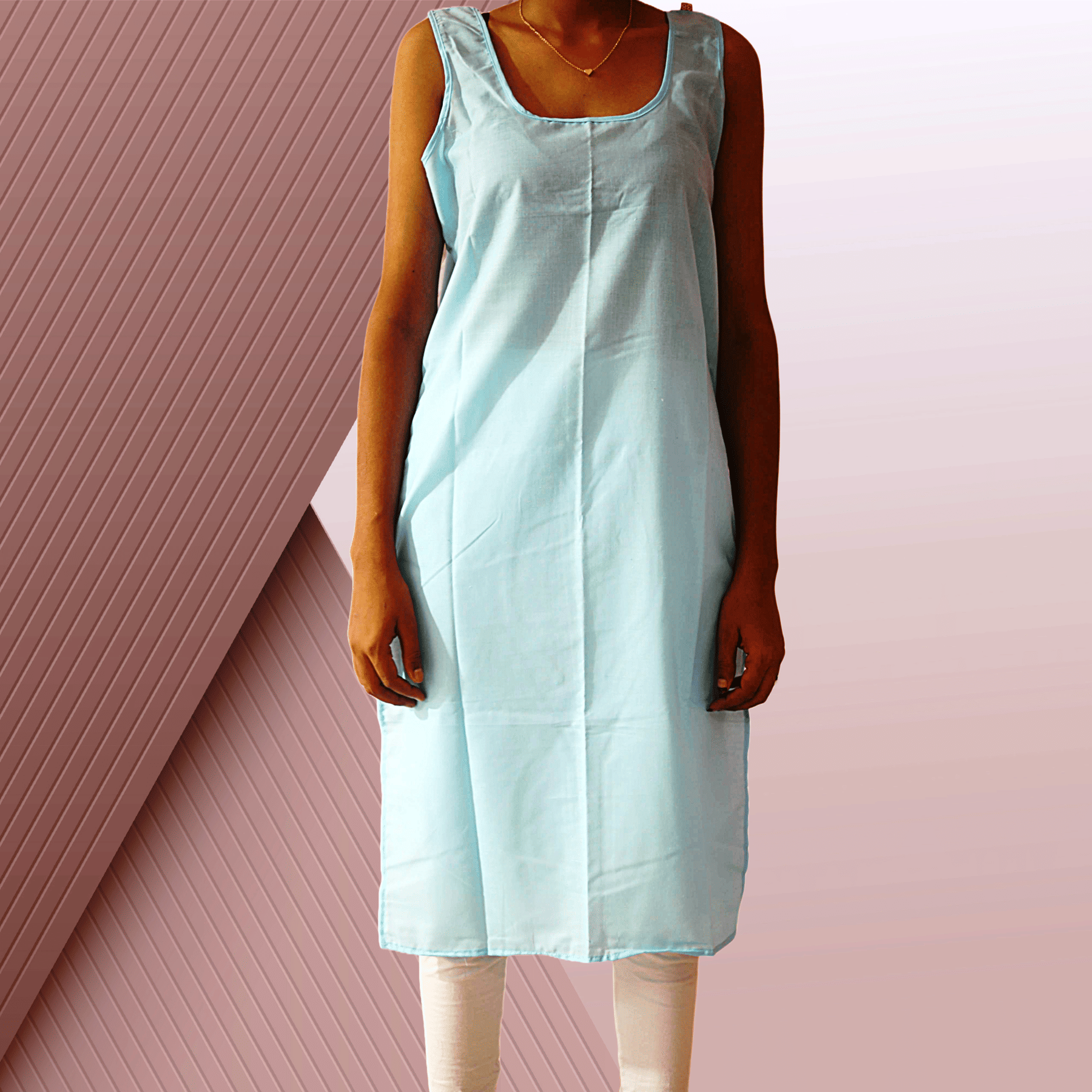     			KURTIVERSE Pack of 1 Full camisole Cotton Blended Slip ( Turquoise )