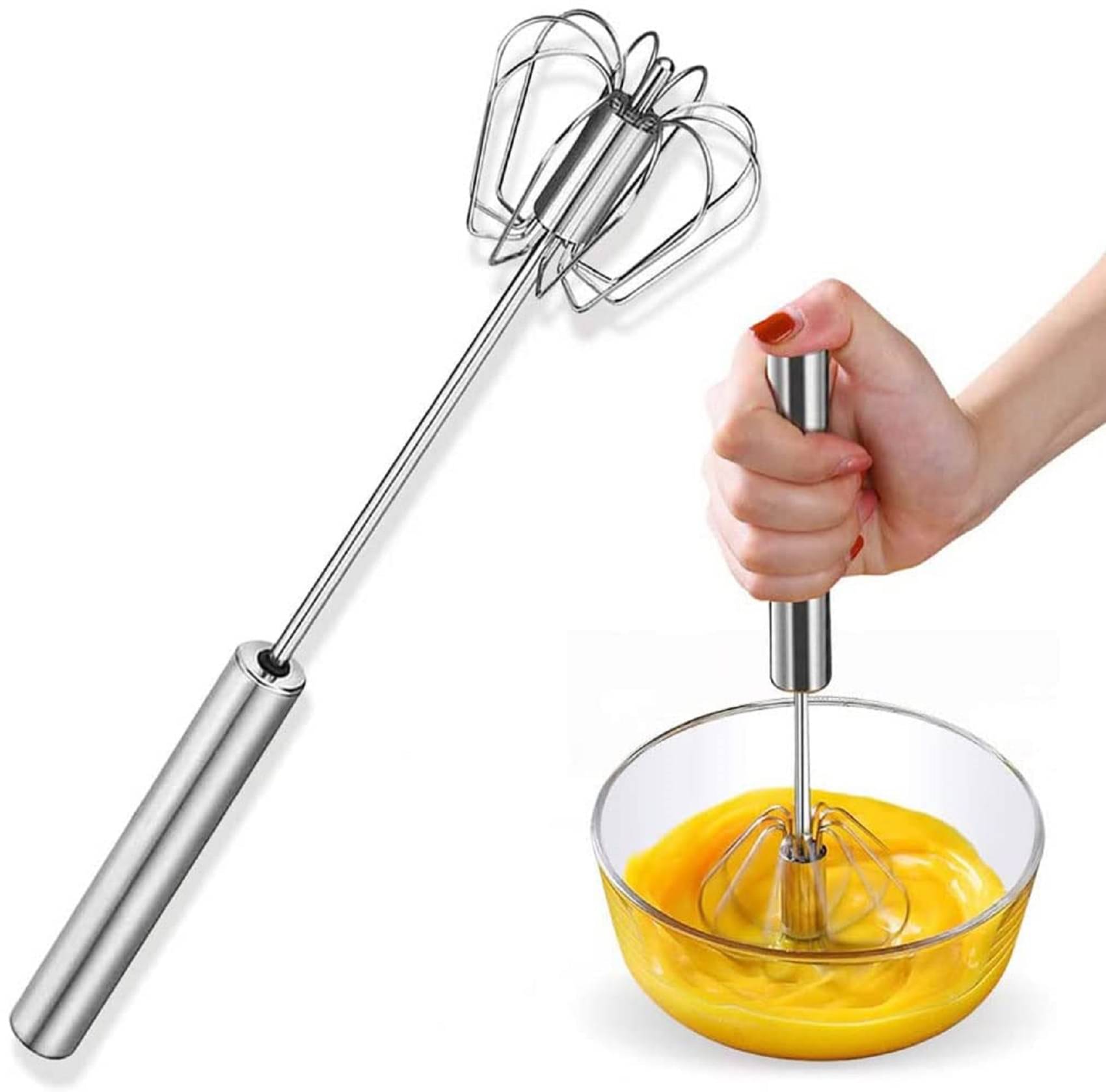 forral Manual Hand Blender Semi-Automatic Egg Beater & Stirring Stainless Steel Rotating Rotary Push Whisks Mixer For Kitchen Baking/Lassi/Butter Milk Frother/Cream/Madhani/Coffee/Cake Mixing/Restaurant forral Manual Hand Blender Semi-Automatic Egg Beater & Stirring Stainless Steel Rotating Rotary Push Whisks Mixer For Kitchen Baking/Lassi/Butter Milk Frother/Cream/Madhani/Coffee/Cake Mixing/Restaurant