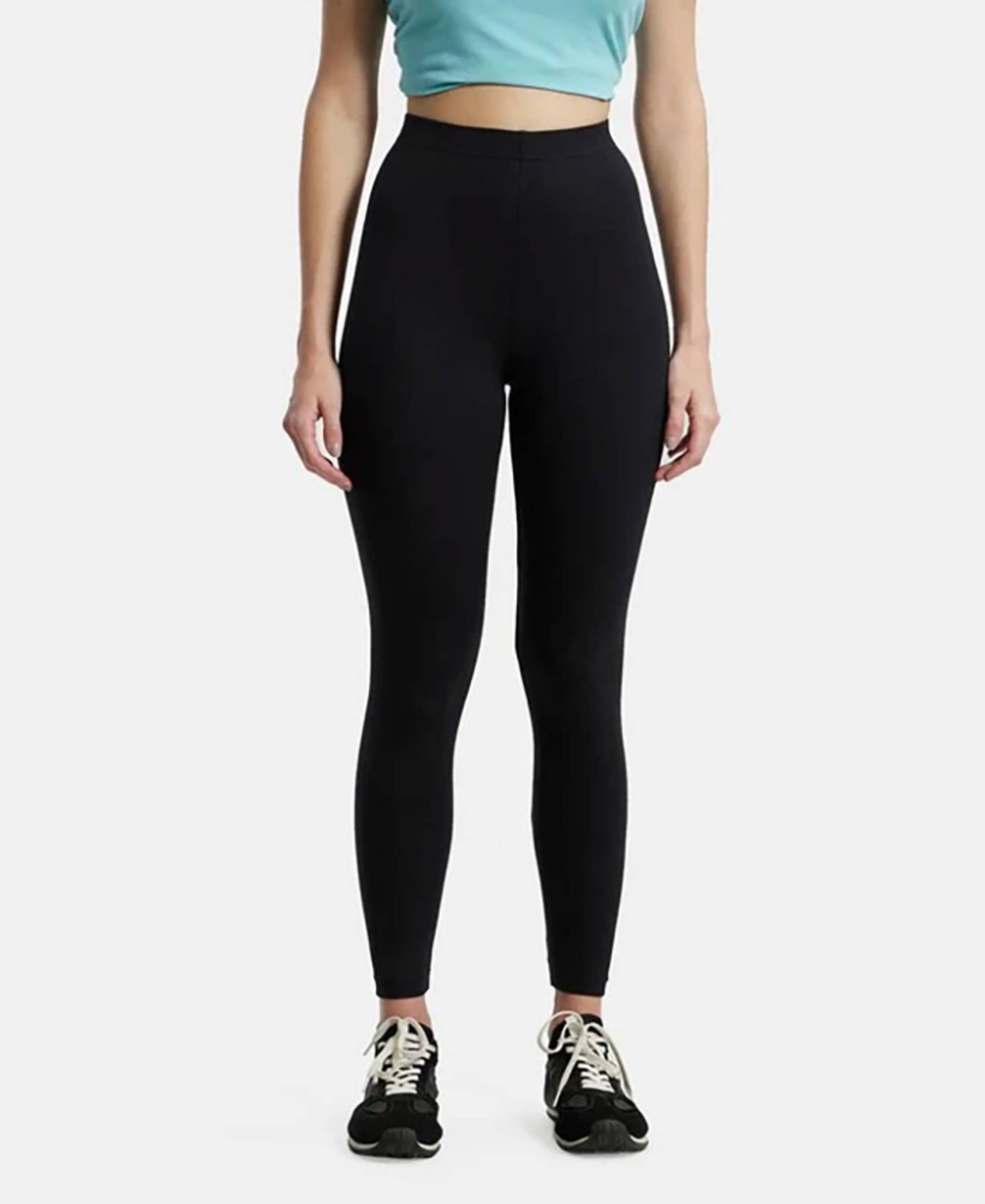    			My Stitches Pack of 1 Cotton Blend Women's Leggings ( Black )