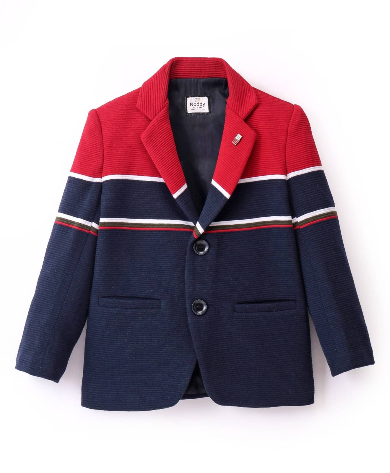     			Noddy Boys Cotton Blend Blazer ( Pack of 1 , Red )