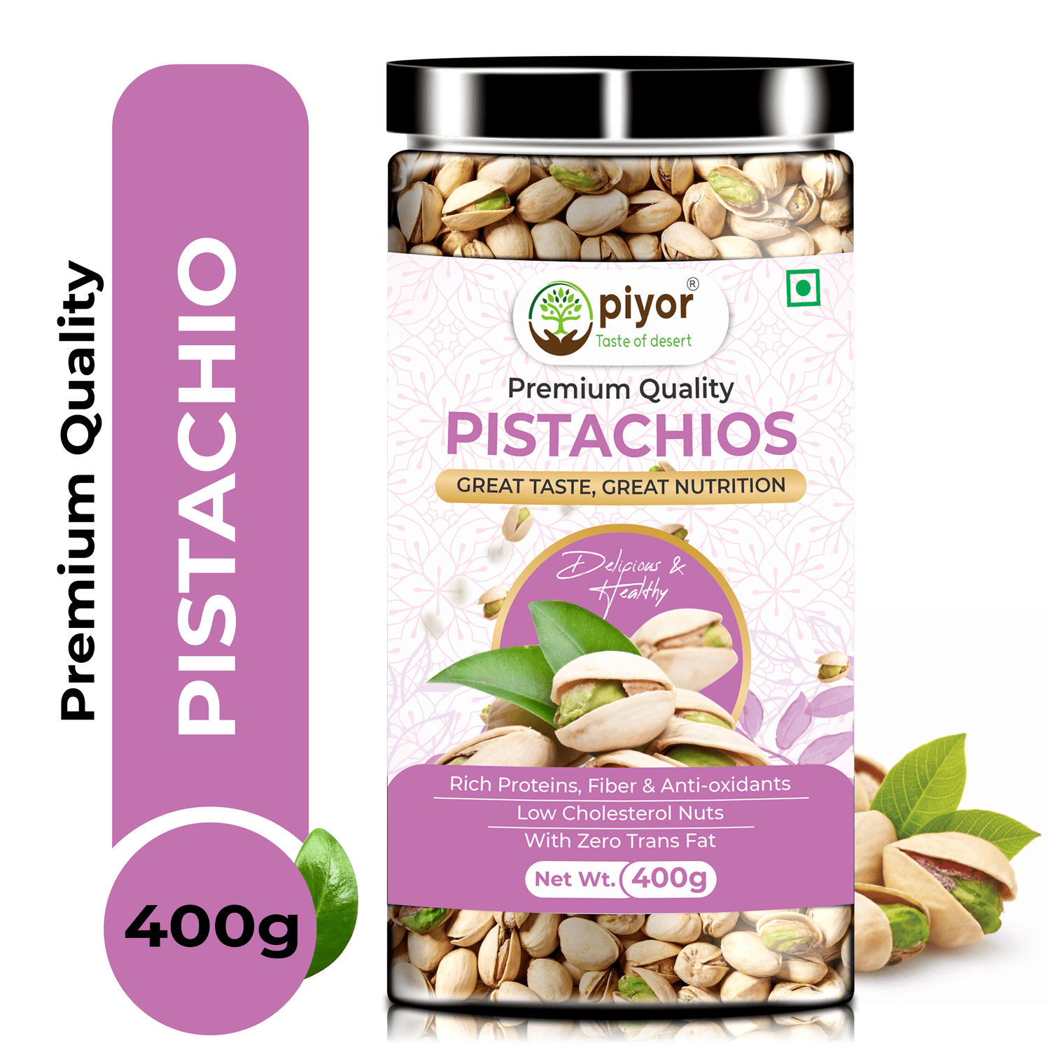 Piyor Roasted & Salted Pistachios 400g Piyor Roasted & Salted Pistachios 400g
