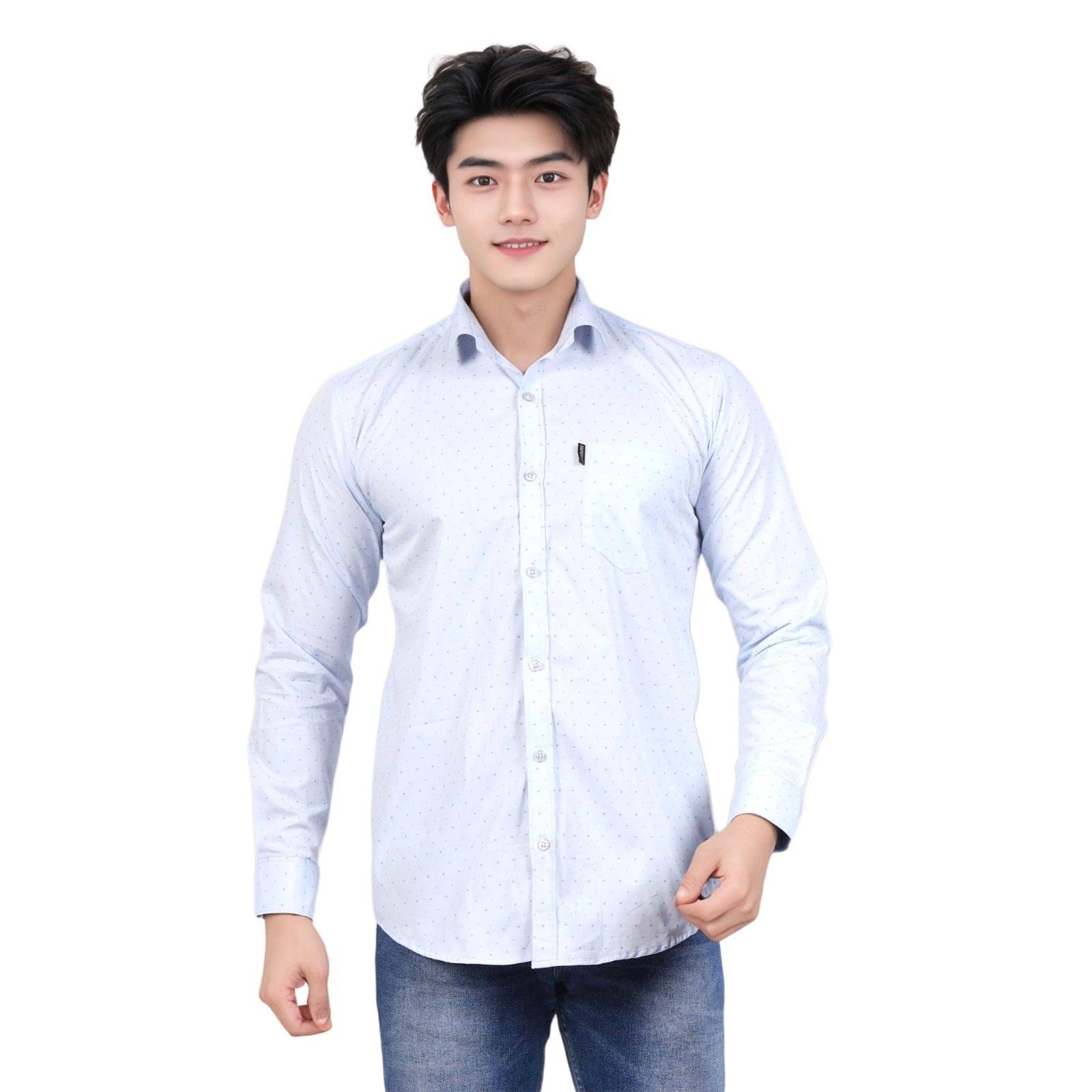     			Superior Shirts 100% Cotton Regular Fit Printed Full Sleeves Men's Casual Shirt - Blue ( Pack of 1 )