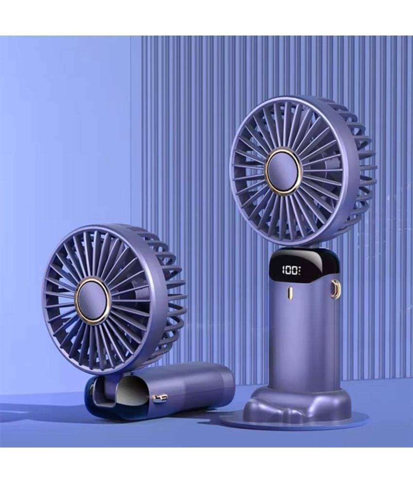 TGS - Handheld Portable Fan, with LED Display, 5 Speed Adjustable Foldable Small Desk Fan USB Rechargeable Powerful Cooling TGS - Handheld Portable Fan, with LED Display, 5 Speed Adjustable Foldable Small Desk Fan USB Rechargeable Powerful Cooling