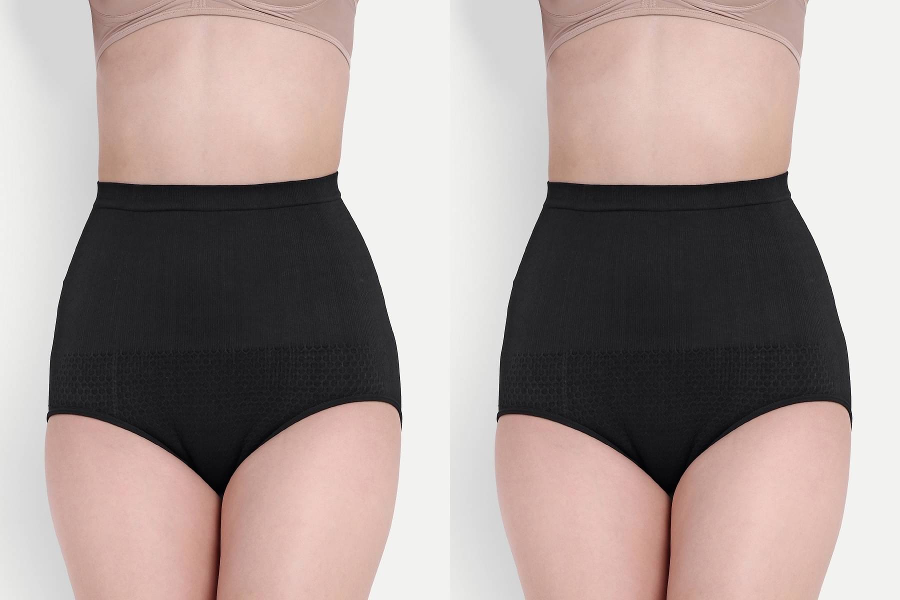 Trulymart Pack of 2 Cotton Women's Tummy Tucker ( Black ) Trulymart Pack of 2 Cotton Women's Tummy Tucker ( Black )