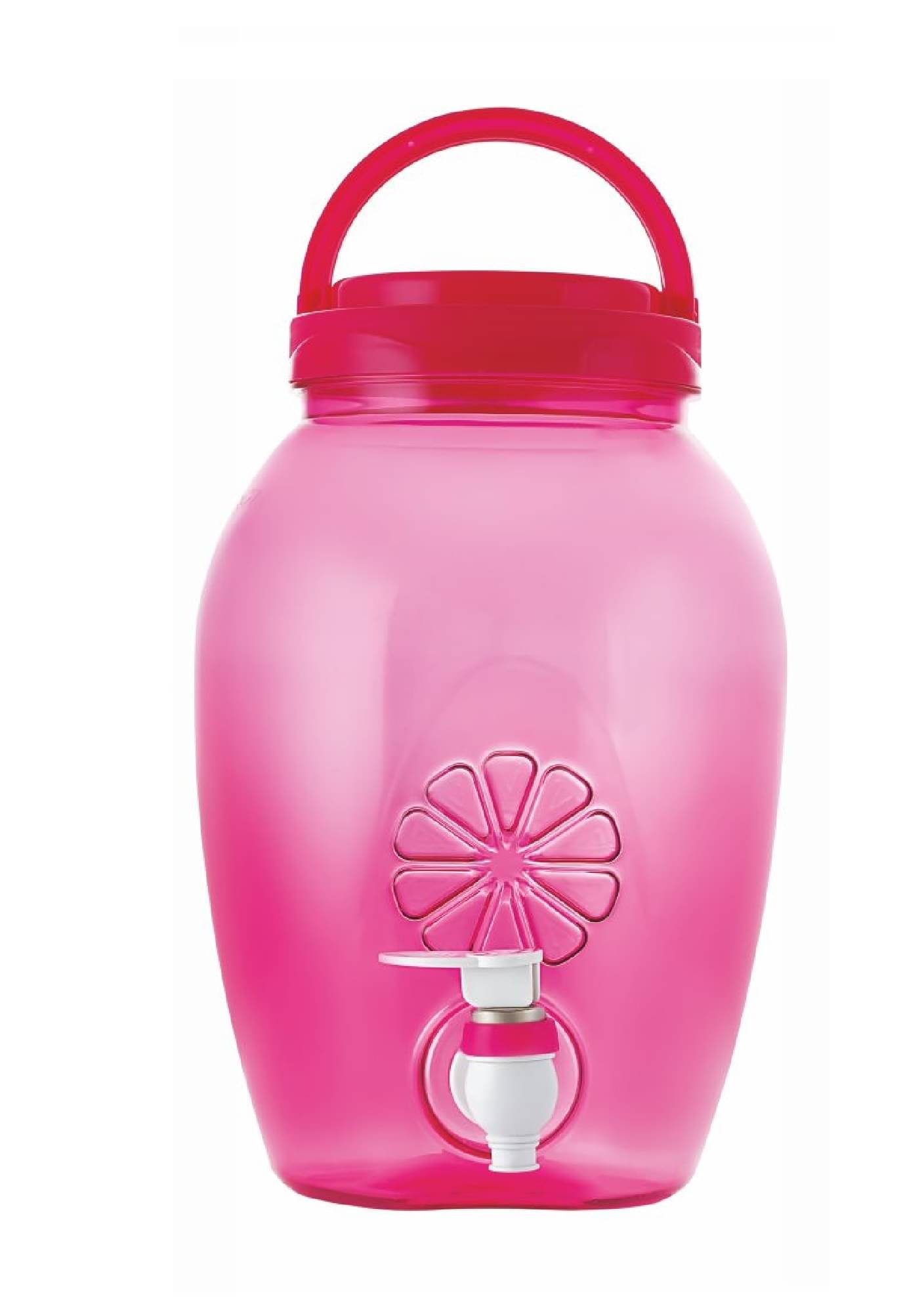     			YUIOP Plastic Plain Jugs with Lid 5000 mL Pink