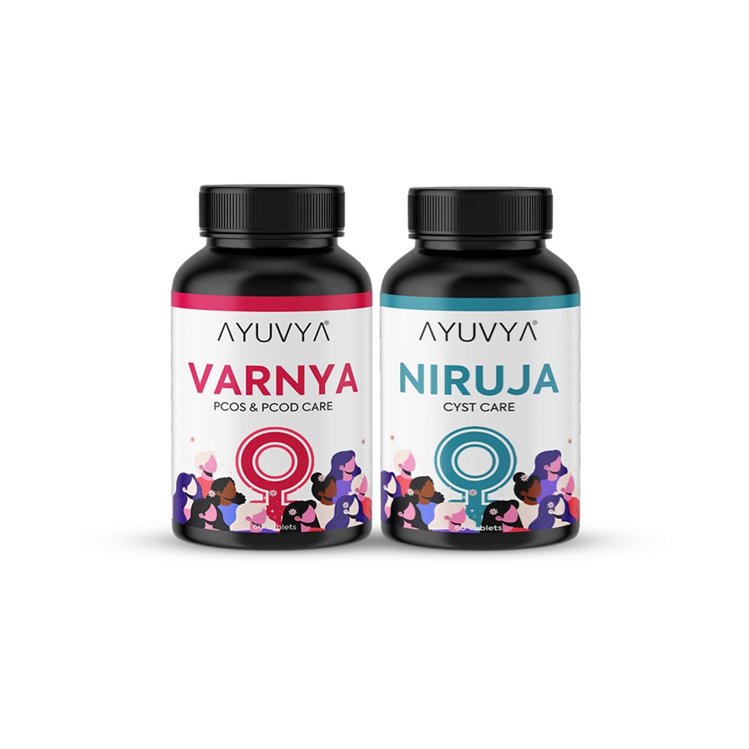 Ayuvya Varnya & Niruja Tablets Ayurvedic Care of PCOS, PCOD Helps Regulate Menstrual Cycle & Balance Hormones (Pack of 2) Ayuvya Varnya & Niruja Tablets Ayurvedic Care of PCOS, PCOD Helps Regulate Menstrual Cycle & Balance Hormones (Pack of 2)