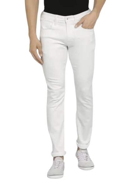     			hibok Regular Fit Basic Men's Jeans - White ( Pack of 1 )