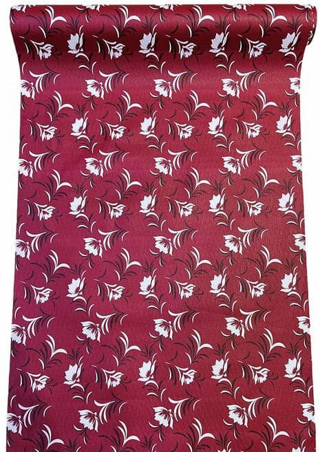     			mopak decor Polyester Floral Fridge Mat & Cover ( 500 45 ) Pack of 1 - Pink