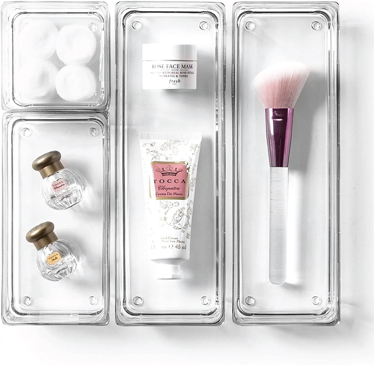 4 Pcs Desk Drawer Organizers Trays Set Clear Plastic Storage Bins Bathroom Drawer Tray Dividers Vanity Trays Organizer for Bedroom Dresser Makeup Kitchen Utensil Office 4 Pcs Desk Drawer Organizers Trays Set Clear Plastic Storage Bins Bathroom Drawer Tray Dividers Vanity Trays Organizer for Bedroom Dresser Makeup Kitchen Utensil Office