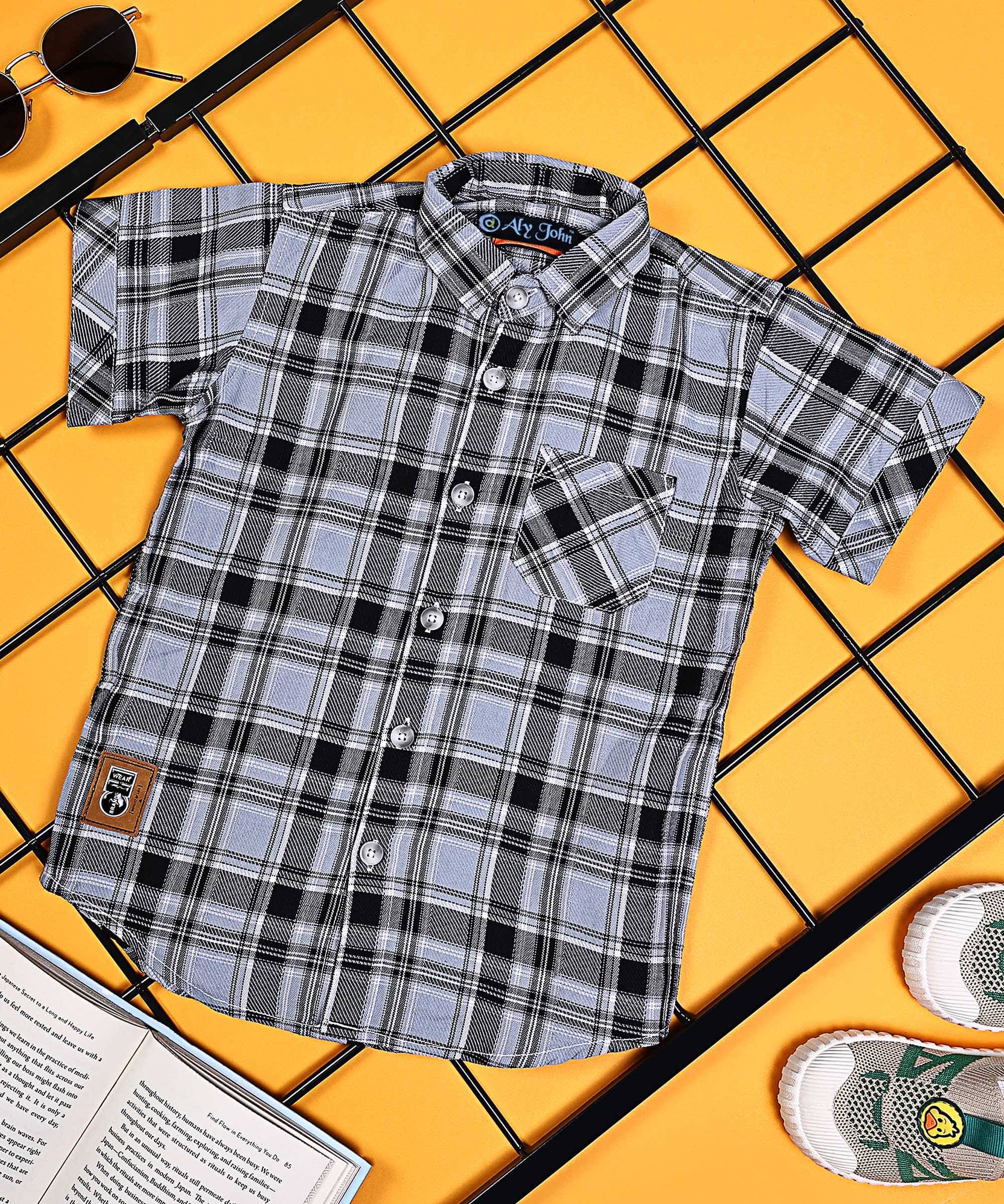     			ALY JOHN Pack of 1 Boys 100% Cotton Half Sleeves Shirt ( Multicolor 6 )