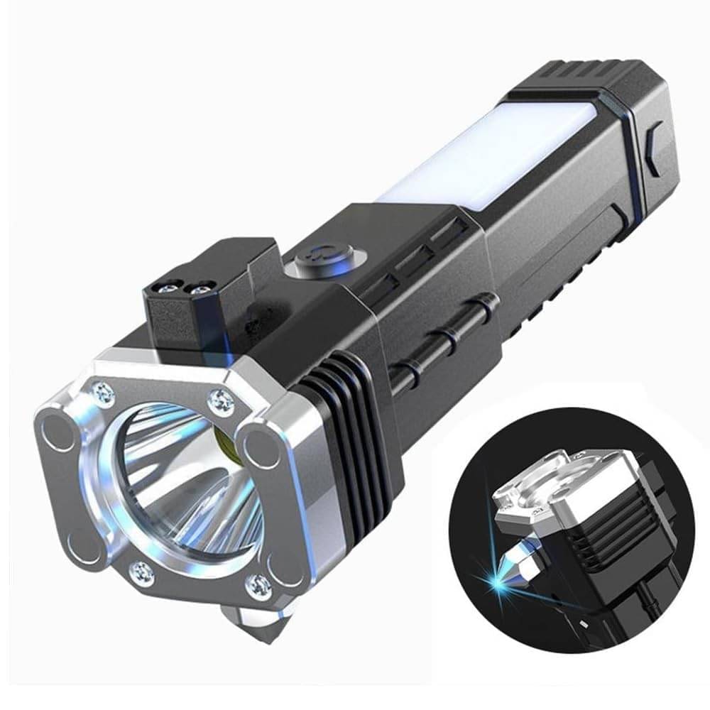     			AMR - 10W Rechargeable Flashlight Torch ( Pack of 1 )