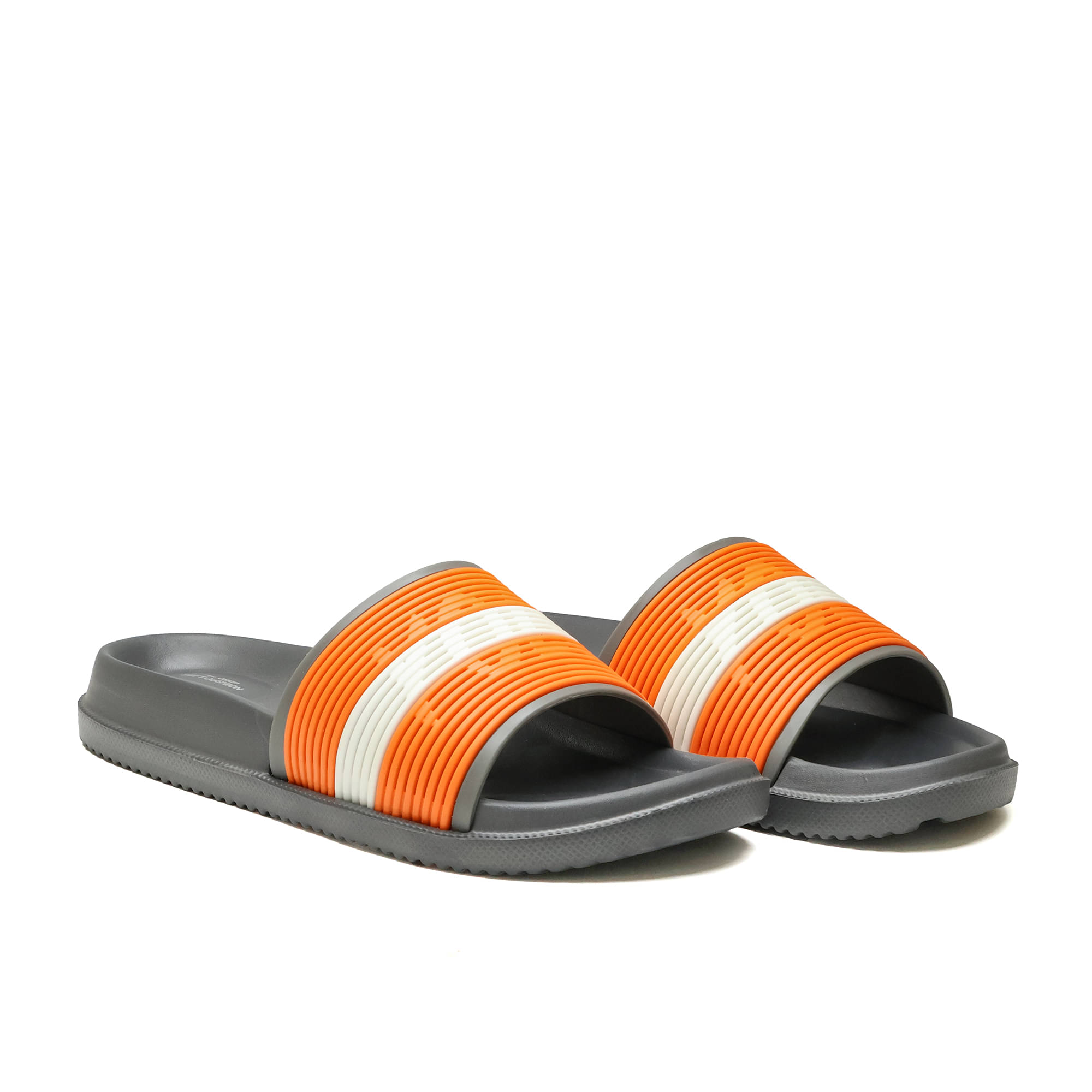     			ASIAN Dark Grey Men's Slide Flip Flop