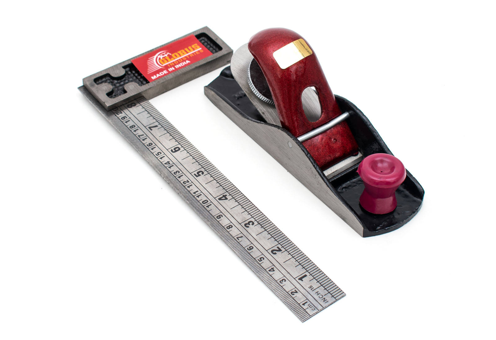     			Globus 203 BLOCK PLANE 7 INCH ( 175 MM ) WITH STEEL TRY SQUARE 8 INCH ( 200 MM ) STEEL Hand Plane