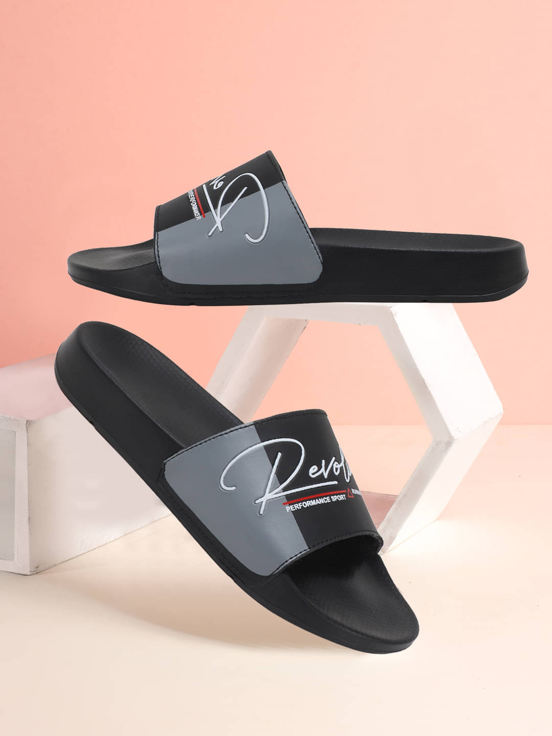     			Clymb Black Men's Slide Flip Flop