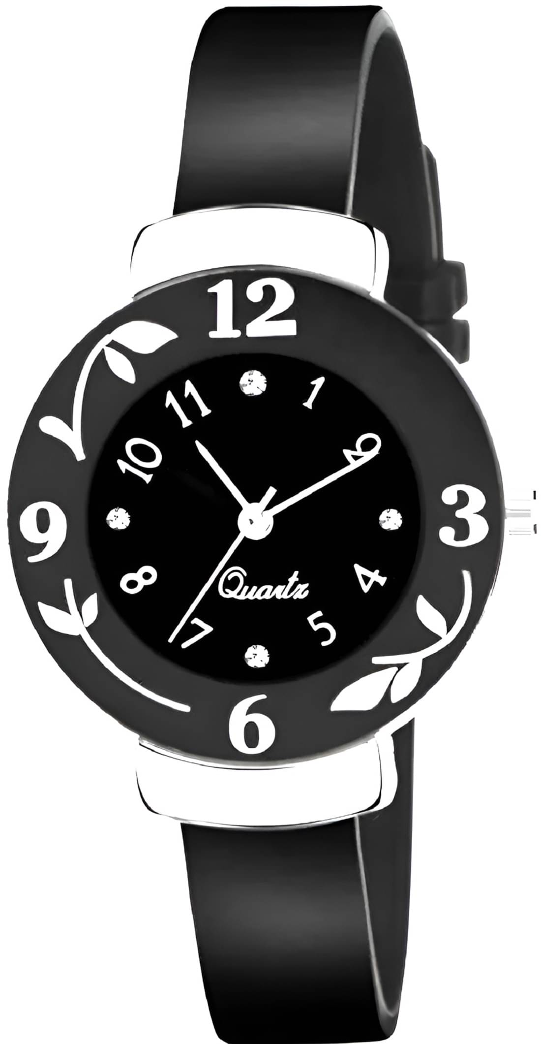     			Cosmic Black Silicon Analog Womens Watch
