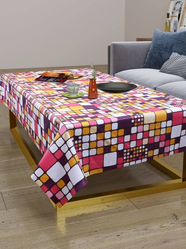 DPA Collection Checks PVC 4 Seater Rectangle Table Cover ( 136 x 90 ) cm Pack of 1 Purple DPA Collection Checks PVC 4 Seater Rectangle Table Cover ( 136 x 90 ) cm Pack of 1 Purple