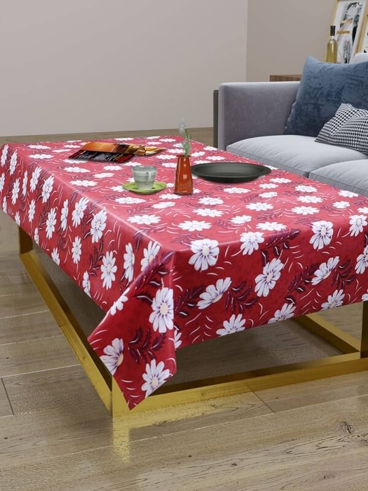 DPA Collection Checks PVC 4 Seater Rectangle Table Cover ( 136 x 90 ) cm Pack of 1 Maroon     			DPA Collection Checks PVC 4 Seater Rectangle Table Cover ( 136 x 90 ) cm Pack of 1 Maroon