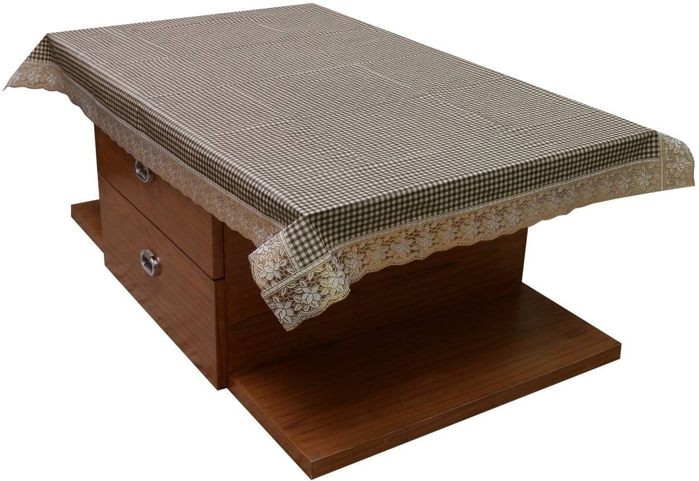     			DPA Collection Checks PVC 4 Seater Rectangle Table Cover ( 122 x 122 ) cm Pack of 1 Multi