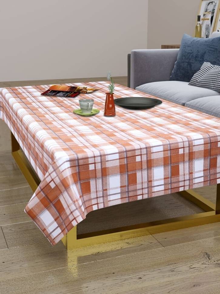 DPA Collection Checks PVC 4 Seater Rectangle Table Cover ( 136 x 90 ) cm Pack of 1 Brown DPA Collection Checks PVC 4 Seater Rectangle Table Cover ( 136 x 90 ) cm Pack of 1 Brown