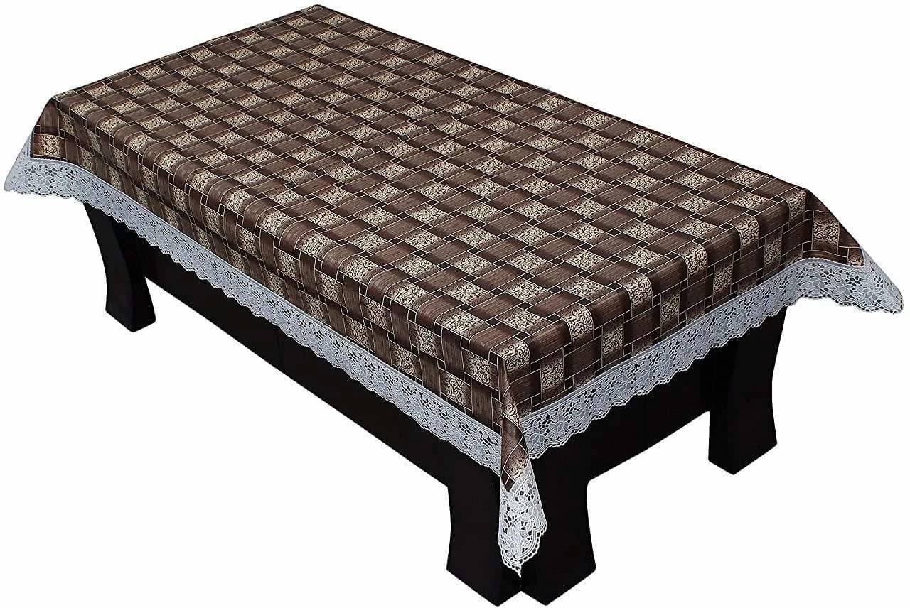 DPA Collection Checks PVC 4 Seater Rectangle Table Cover ( 152 x 102 ) cm Pack of 1 Brown DPA Collection Checks PVC 4 Seater Rectangle Table Cover ( 152 x 102 ) cm Pack of 1 Brown