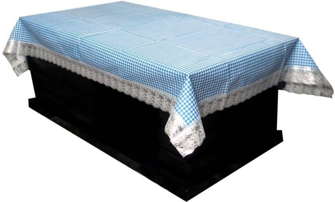 DPA Collection Checks PVC 6 Seater Rectangle Table Cover ( 229 x 152 ) cm Pack of 1 Light Blue DPA Collection Checks PVC 6 Seater Rectangle Table Cover ( 229 x 152 ) cm Pack of 1 Light Blue