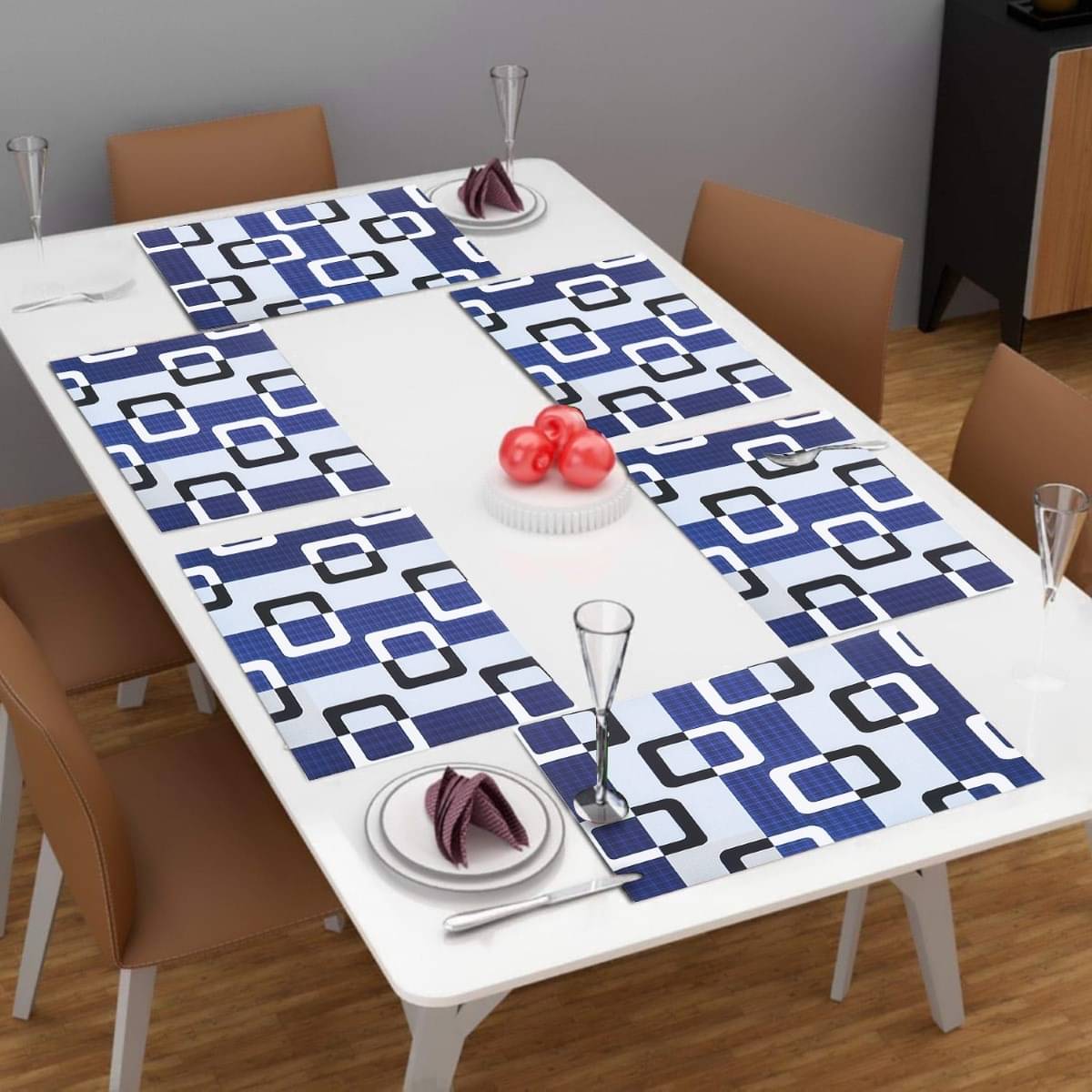 DPA Collection PVC Abstract Table Mats ( 45 cm x 30 cm ) Pack of 6 - Maroon DPA Collection PVC Abstract Table Mats ( 45 cm x 30 cm ) Pack of 6 - Maroon