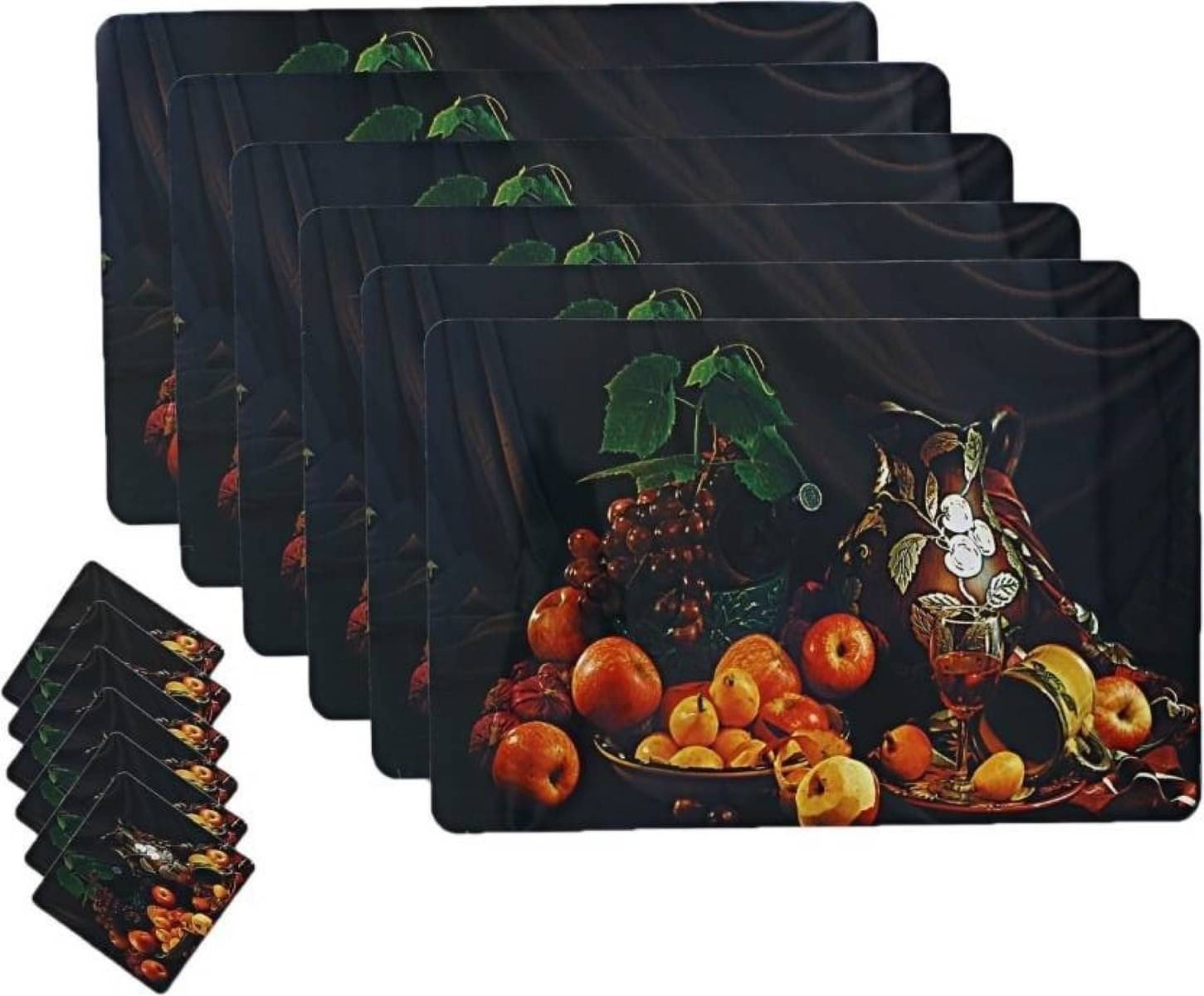     			DPA Collection PVC Abstract Table Mats ( 45 cm x 30 cm ) Pack of 6 - Multi
