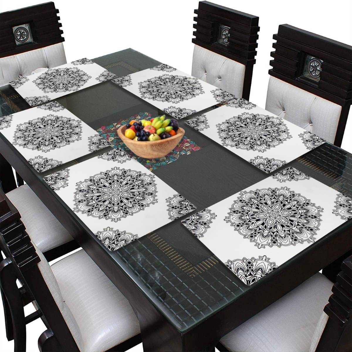 DPA Collection PVC Abstract Table Mats ( 45 cm x 30 cm ) Pack of 6 - Multi DPA Collection PVC Abstract Table Mats ( 45 cm x 30 cm ) Pack of 6 - Multi