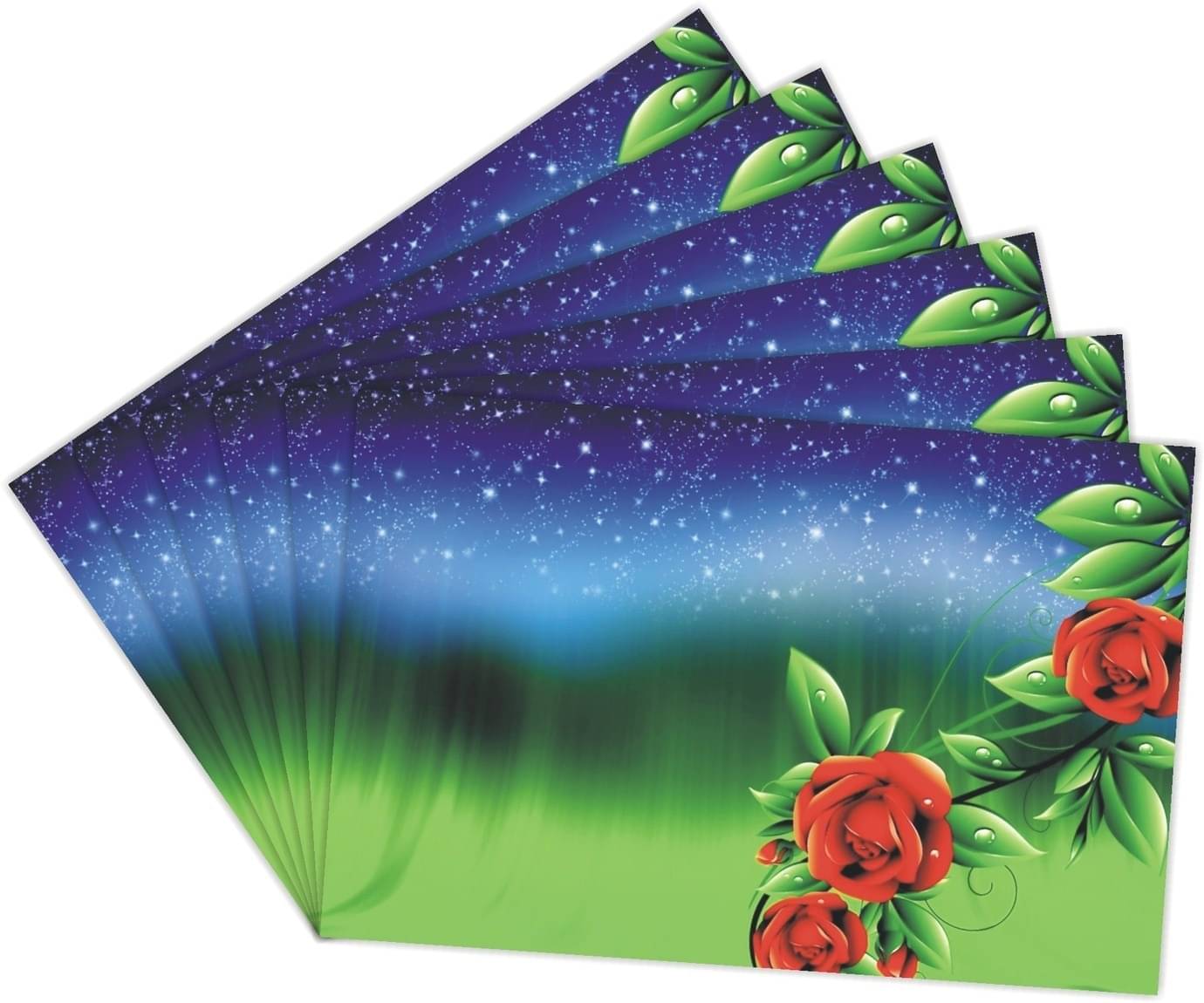 DPA Collection PVC Abstract Table Mats ( 45 cm x 30 cm ) Pack of 6 - Multi DPA Collection PVC Abstract Table Mats ( 45 cm x 30 cm ) Pack of 6 - Multi
