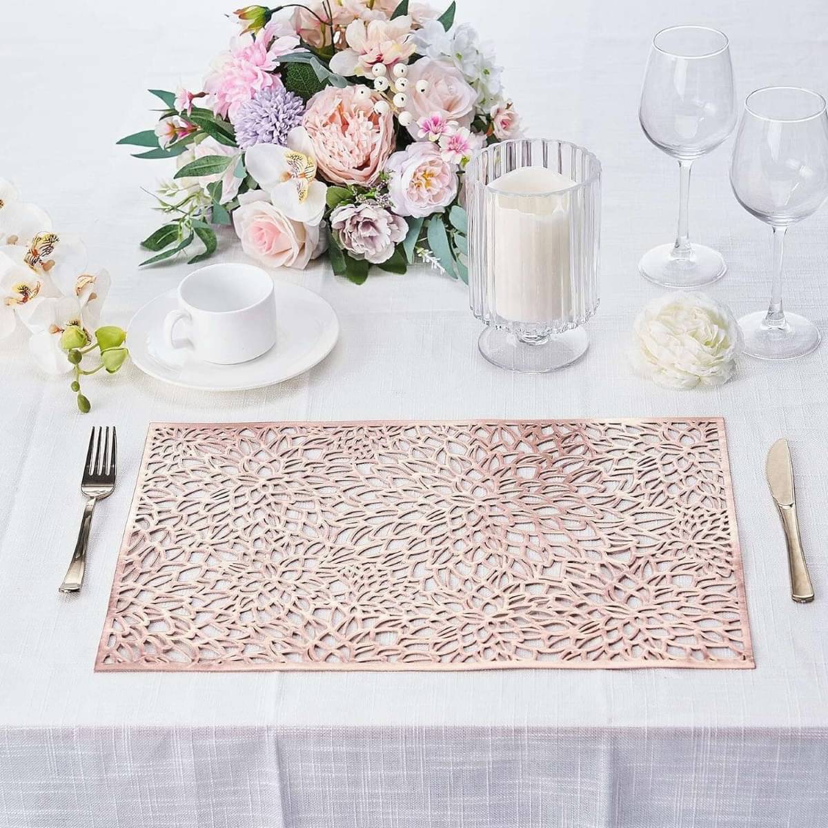 DPA Collection PVC Abstract Table Mats ( 45 cm x 30 cm ) Pack of 2 - Brown DPA Collection PVC Abstract Table Mats ( 45 cm x 30 cm ) Pack of 2 - Brown