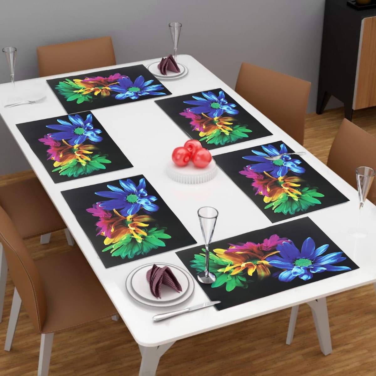 DPA Collection PVC Abstract Table Mats ( 45 cm x 30 cm ) Pack of 6 - Multi DPA Collection PVC Abstract Table Mats ( 45 cm x 30 cm ) Pack of 6 - Multi