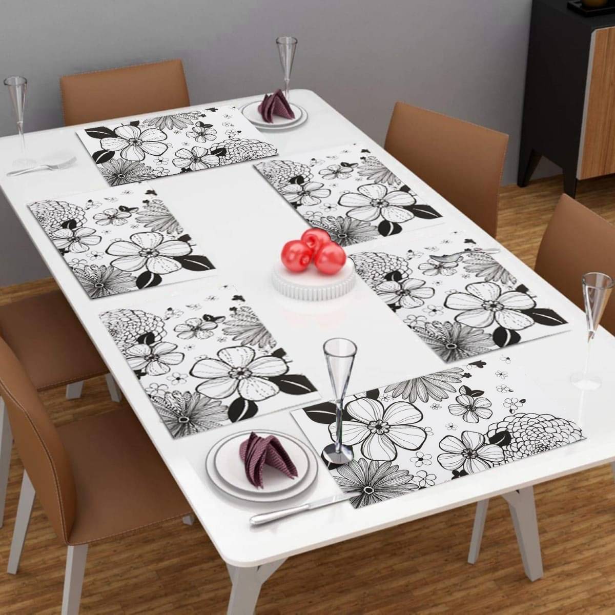 DPA Collection PVC Abstract Table Mats ( 45 cm x 30 cm ) Pack of 6 - Multi DPA Collection PVC Abstract Table Mats ( 45 cm x 30 cm ) Pack of 6 - Multi