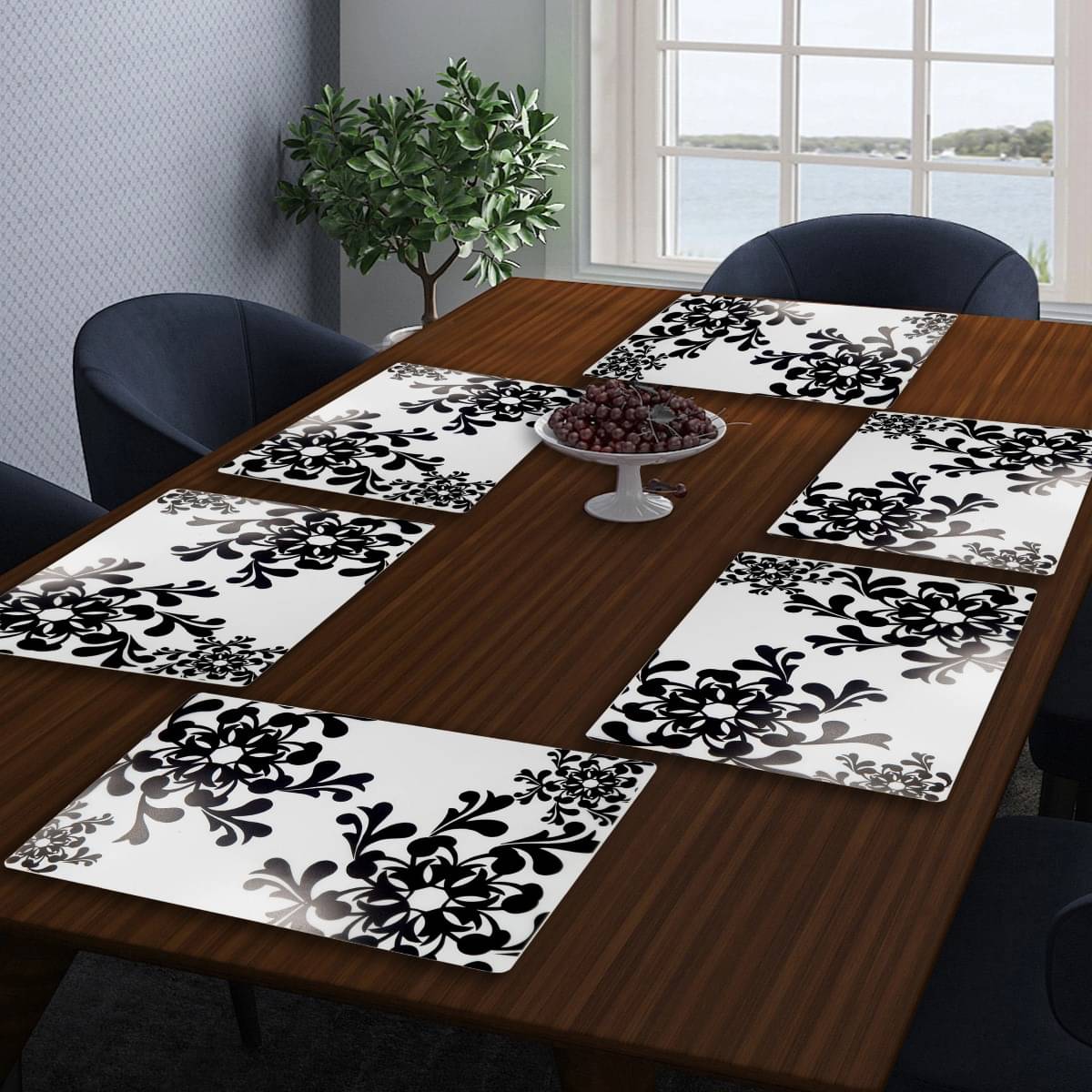     			DPA Collection PVC Abstract Table Mats ( 45 cm x 30 cm ) Pack of 6 - Multi