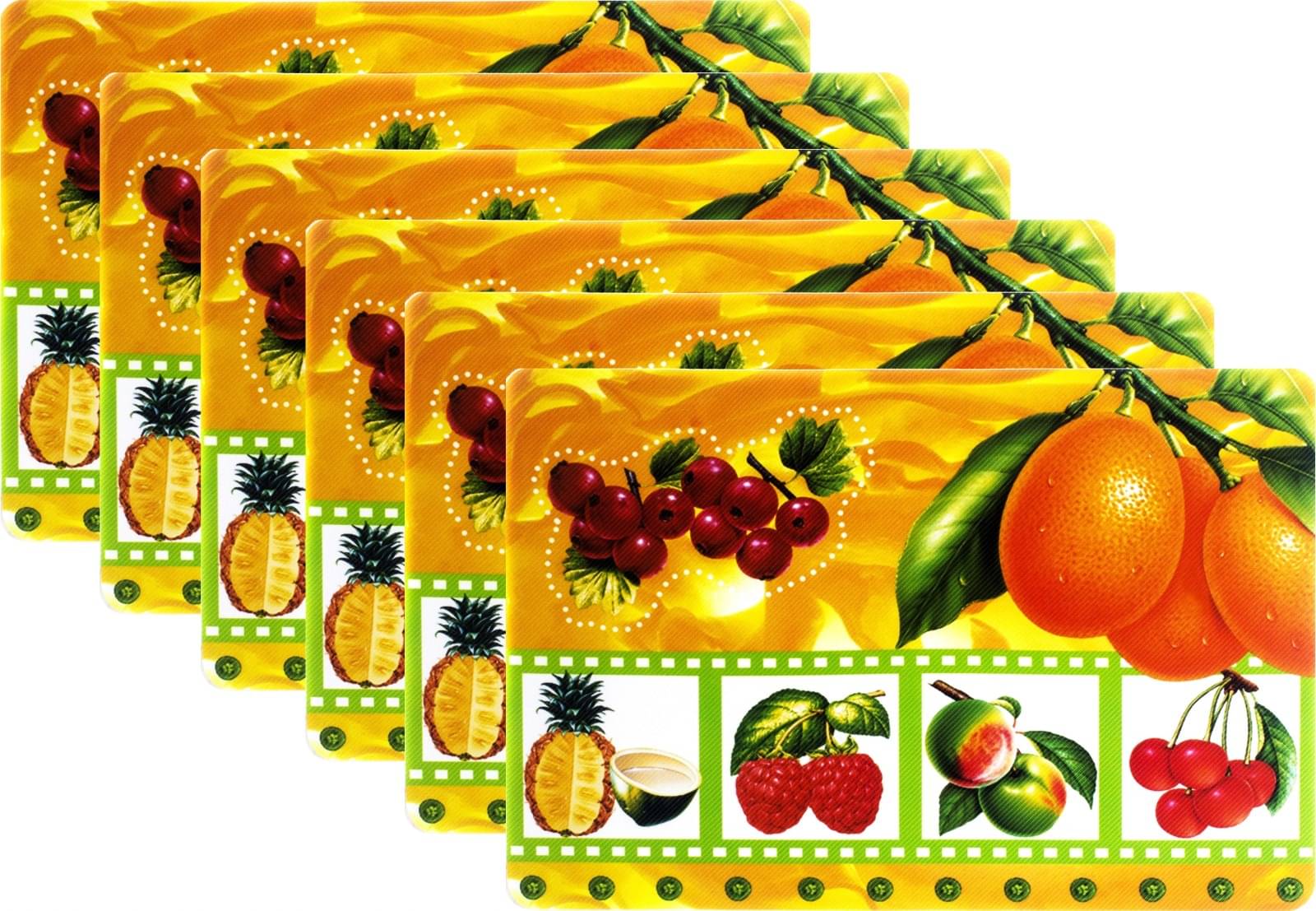 DPA Collection PVC Abstract Table Mats ( 45 cm x 30 cm ) Pack of 6 - Yellow DPA Collection PVC Abstract Table Mats ( 45 cm x 30 cm ) Pack of 6 - Yellow
