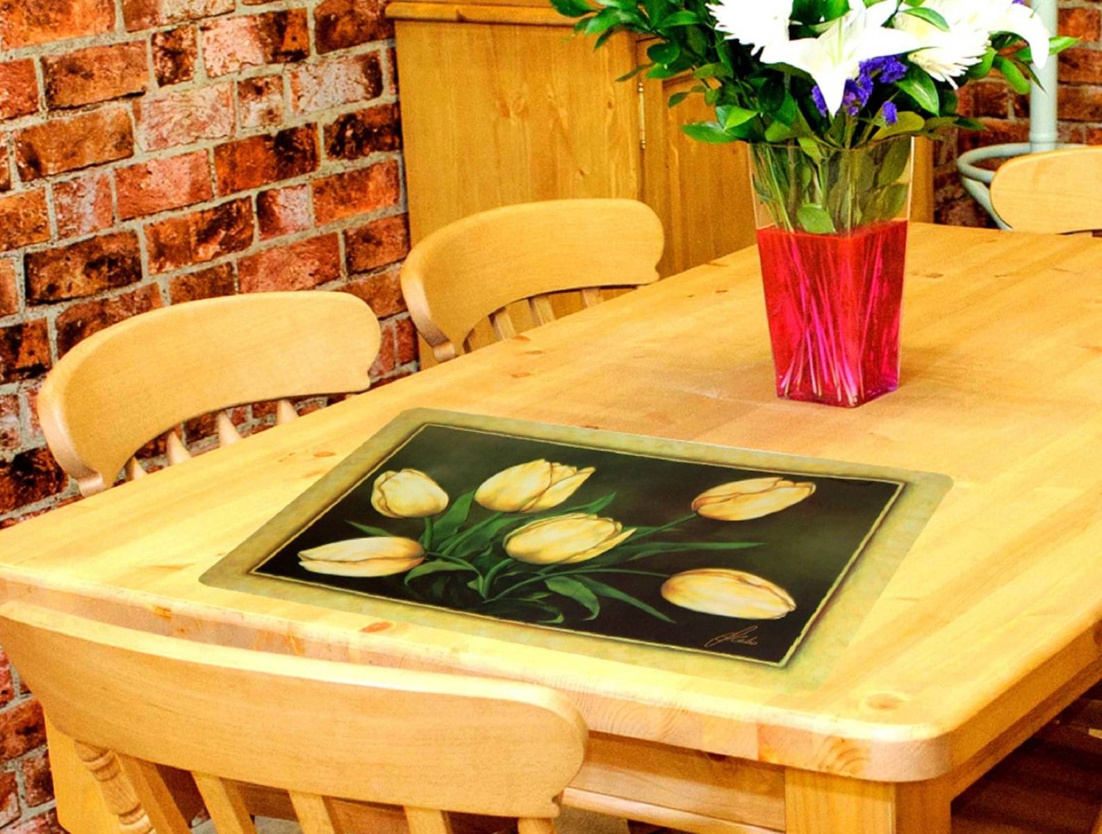    			DPA Collection PVC Abstract Table Mats ( 45 cm x 30 cm ) Pack of 12 - Green