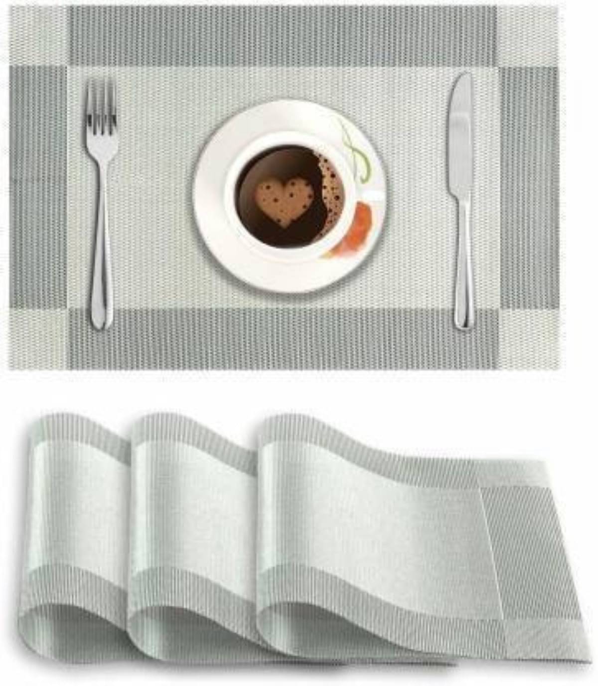     			DPA Collection PVC Abstract Table Mats ( 45 cm x 30 cm ) Pack of 4 - Multi