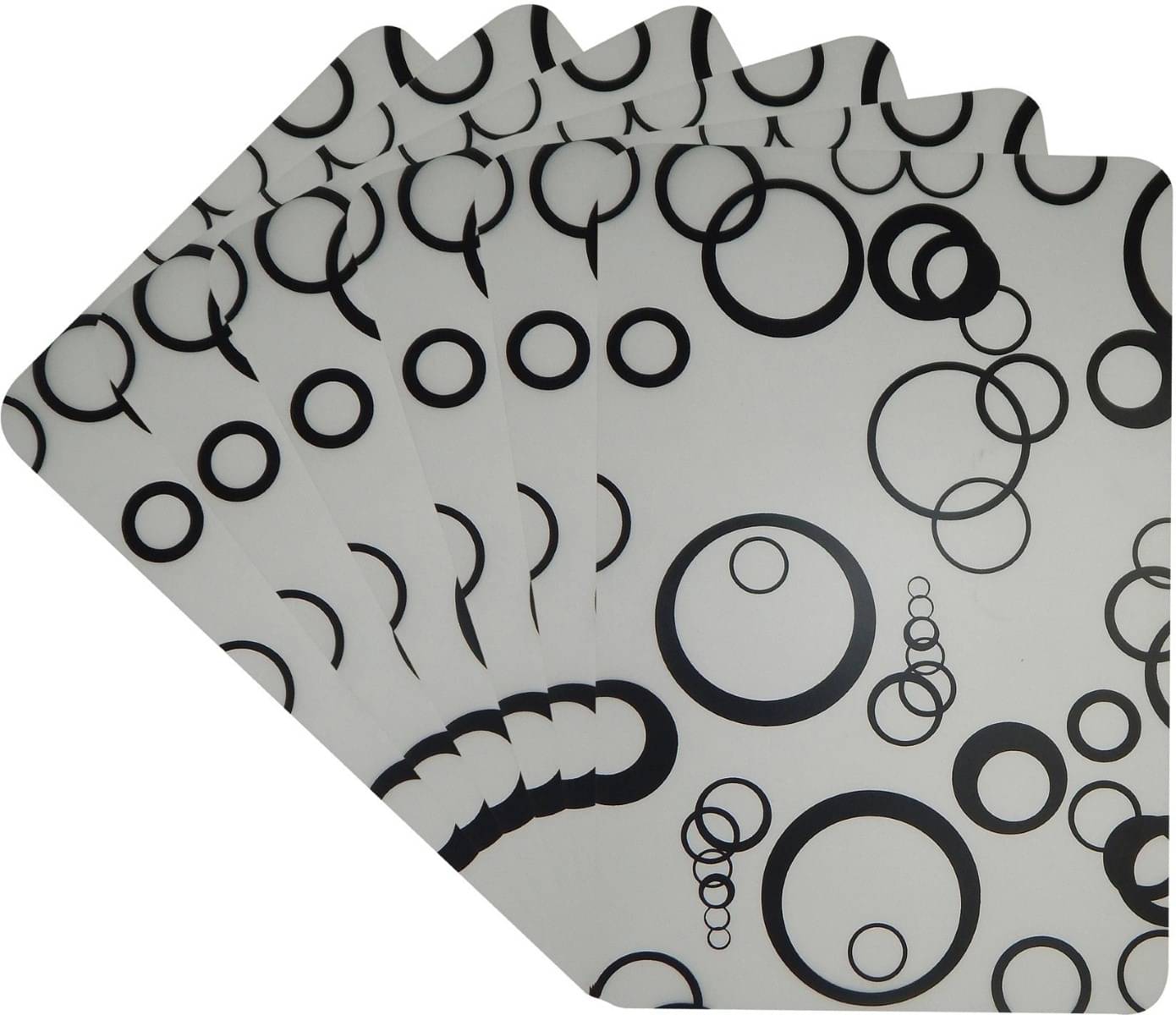 DPA Collection PVC Abstract Table Mats ( 45 cm x 30 cm ) Pack of 6 - White DPA Collection PVC Abstract Table Mats ( 45 cm x 30 cm ) Pack of 6 - White