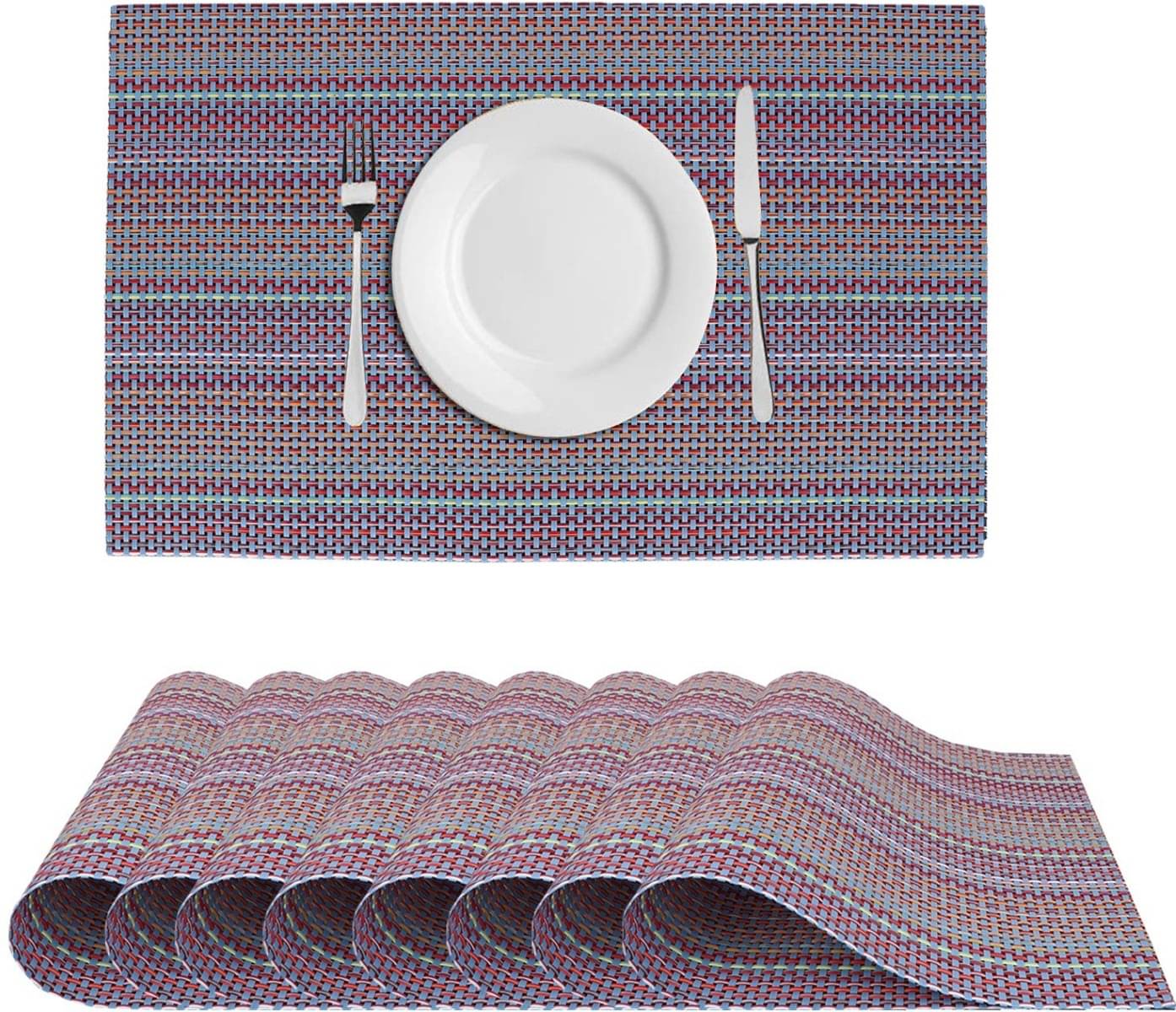 DPA Collection PVC Abstract Table Mats ( 45 cm x 30 cm ) Pack of 8 - Purple DPA Collection PVC Abstract Table Mats ( 45 cm x 30 cm ) Pack of 8 - Purple