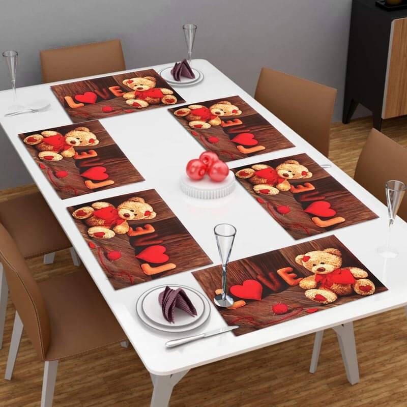     			DPA Collection PVC Abstract Table Mats ( 45 cm x 30 cm ) Pack of 6 - Multi