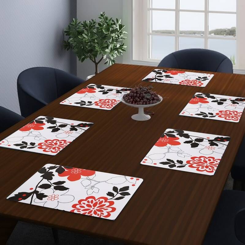 DPA Collection PVC Abstract Table Mats ( 45 cm x 30 cm ) Pack of 6 - Multi DPA Collection PVC Abstract Table Mats ( 45 cm x 30 cm ) Pack of 6 - Multi
