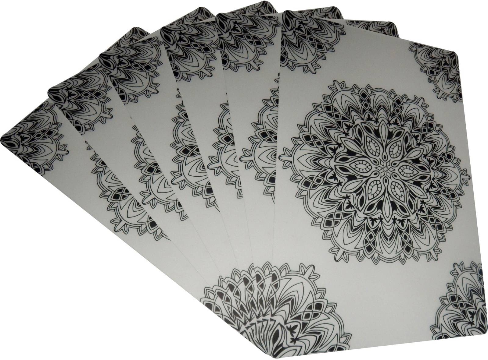     			DPA Collection PVC Abstract Table Mats ( 45 cm x 30 cm ) Pack of 6 - Brown
