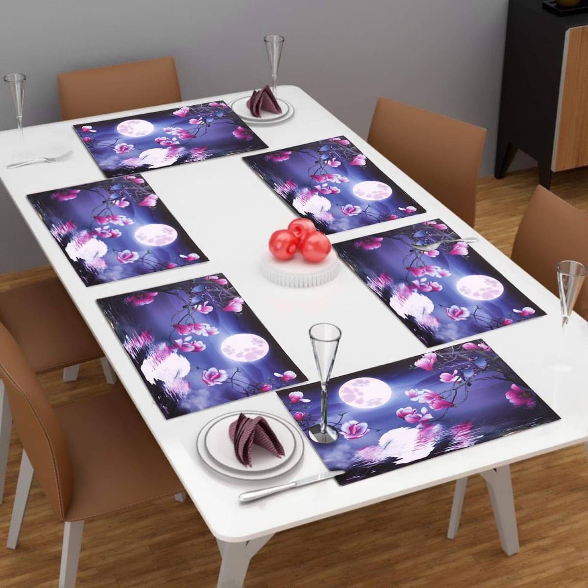     			DPA Collection PVC Abstract Table Mats ( 45 cm x 30 cm ) Pack of 6 - Multi
