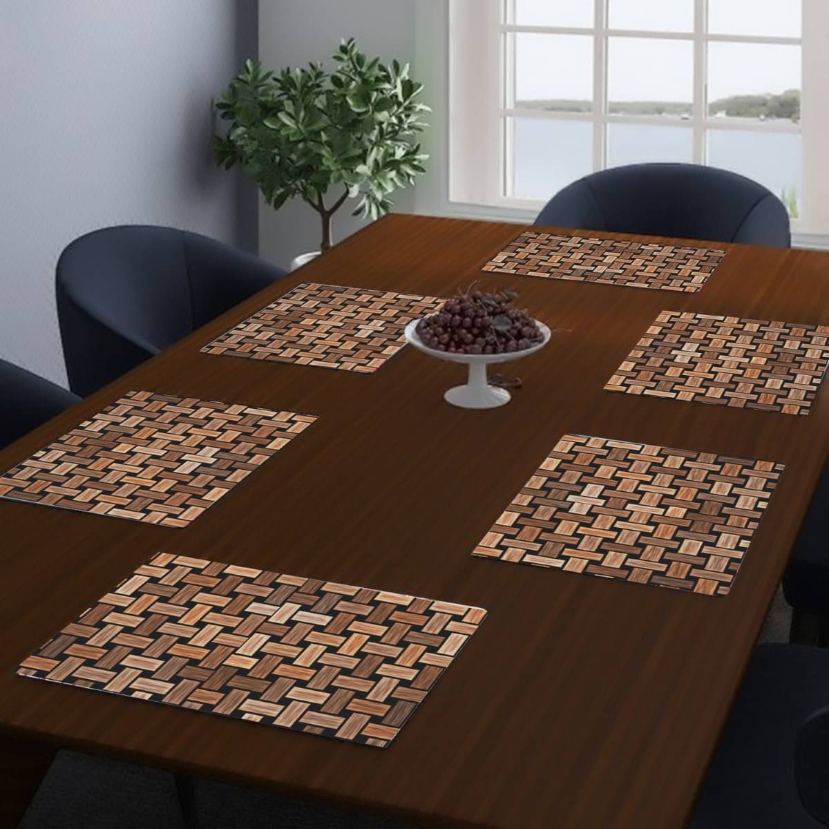     			DPA Collection PVC Abstract Table Mats ( 45 cm x 30 cm ) Pack of 6 - Multi